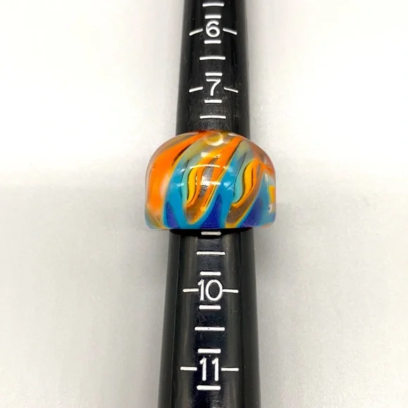 Vintage Murano glass ring in size 8.5?🌻 - Picture 4 of 8